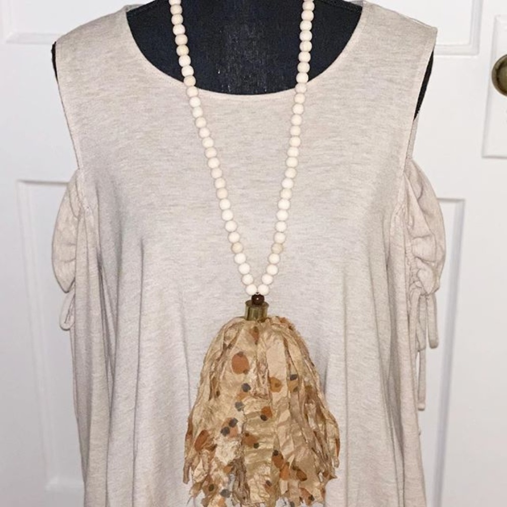 12 Gauge Bullet Tassel Necklace